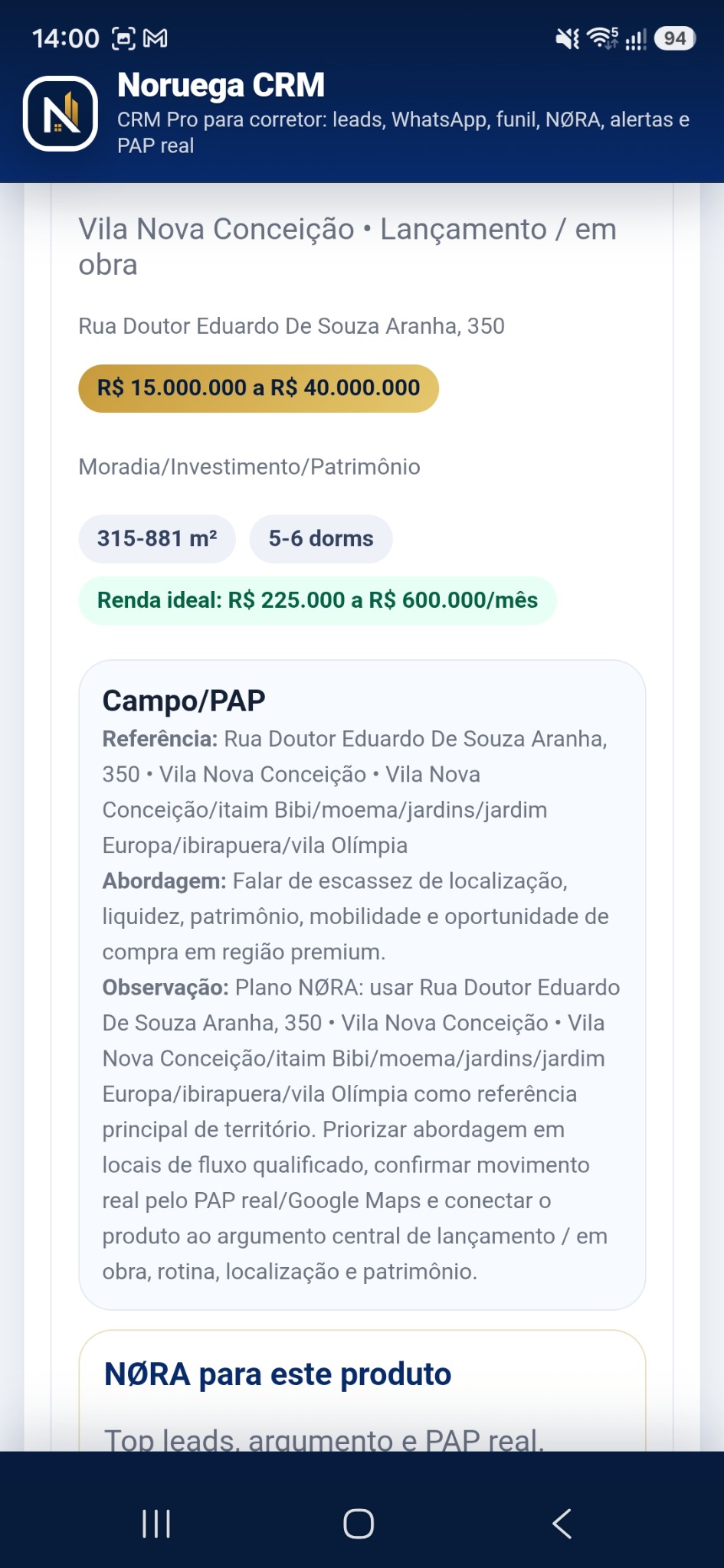 Tela de produto